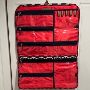 Stella & Dot Red Jewelry Organizer with Black Accents